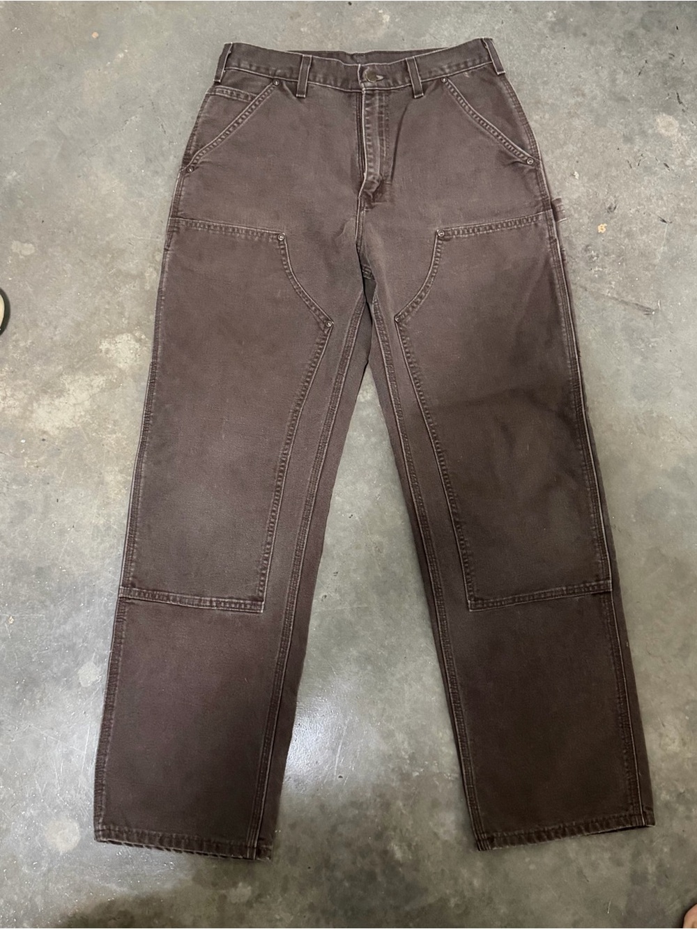 Carhartt Men's Double Knee Dungarees Brown